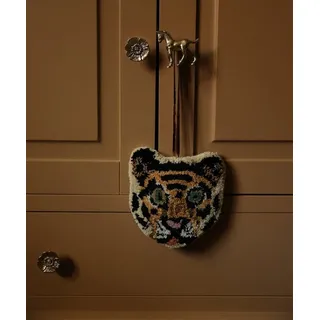 Doing Goods Kinderteppich Anhänger, Tiger, Leopard, Dekoration, Handarbeit beige