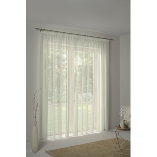 Vorhang WIRTH "Bettina" Gardinen Gr. 175 cm, Faltenband, 300 cm, beige (champagner) Fertiggardine Flauschvorhang Gardine Gardinenstore Übergardine Gardinen nach Räumen Store