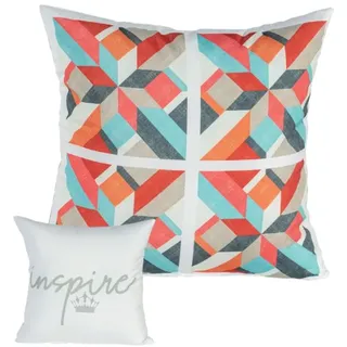Primaster Wendekissen Boho 45 x 45 cm, weiß-bunt
