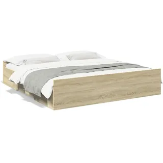 vidaXL Bettgestell 200 x 200 cm Sonoma-Eiche