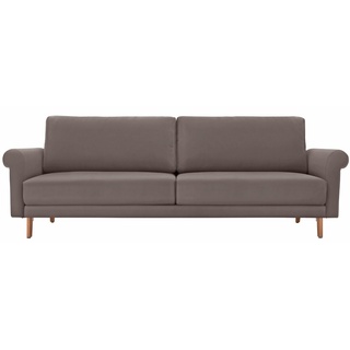 hülsta sofa 2-Sitzer »hs.450«, modern Landhaus, Füße in Nussbaum, Breite 168 cm beige|grau
