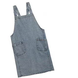 Msioytog Jeans Schürze für Hobbyköche, Pflegeleichte und atmungsaktive Stoff Jeans Schürze aus Baumwolle, Kochen und Reinigen der Küche