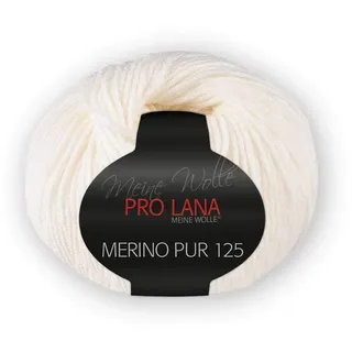 Pro Lana Wolle Merino Pur 125 Weiß 50 g
