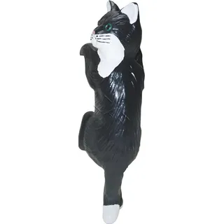 Xlmoebel Skulptur Katzenfigur aus wetterbeständigem Material für den Garten (Katze Material : Kunststoff 41 cm Höhe), Hergestellt in Europa schwarz