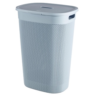 CURVER Hamper Wäschekorb aus recyceltem Kunststoff, 55 l, Blau, 248216