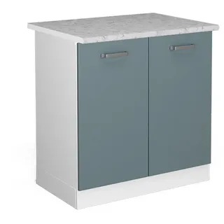 Vicco Spülenschrank R-Line 80 x 60 x 81,5 cm Blau-Grau