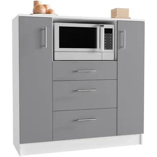 VCM Küchenschrank Kommode Buffet Mikrowelle Esilo