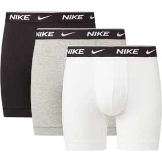 Nike, Herren, Unterhosen, BOXER BRIEF 3ER PACK BOXERSHORT, Weiss, (S, 3er Pack)