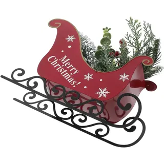 MUELODSIC Edelstahl Weihnachts Schlitten Tischdekoration Weihnachtsfigur Desktop Xmas Deko Festliche Weihnachts Adornments für Wohnräume und Tische