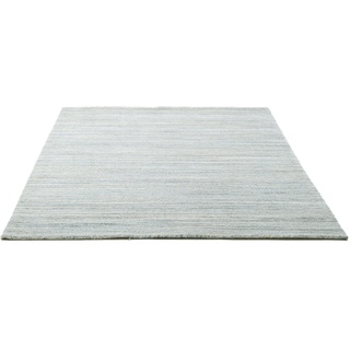 Teppich San Diego, THEKO, rechteckig, Höhe: 13 mm, handgewebt, Knüpfoptik, meliert, leichter seidiger Glanz grau 70 cm x 140 cm x 13 mm