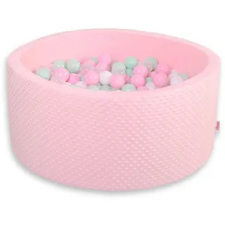Minky Trockenpool H-40 cm mit 200 Bällen - rosa