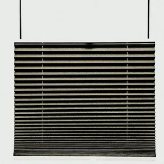 Thermo Black Out Plissee 80x200 cm taupe graubraun  metallic 100% Verdunkelnd