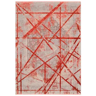 Musterring Arizona Webteppich 160 x 230 cm Grau/Rot