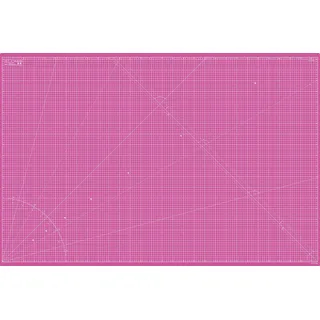 Elan Selbstheilende Schneidematte 100x150 CM Rosa, Bastelunterlage | 3mm 5-lagige Schneidematte 100x150 Selbstheilend, mit Recyceltem PVC, Schnittfest, Beidseitig mit CM-Raster: Rosa & Lila