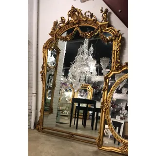 Casa Padrino Barock Spiegel 220 x 160 cm Gold