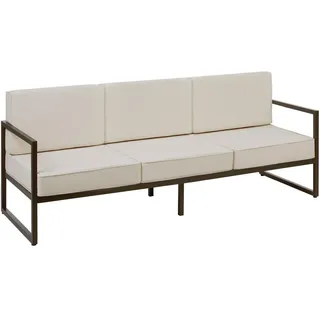 Tectake Comosa Garten-Loungesofa braun/beige