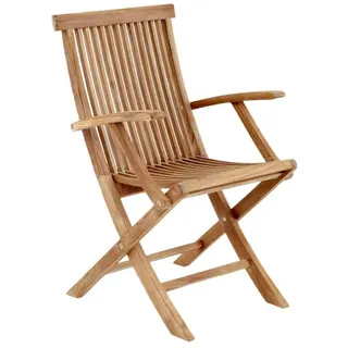 Gartenstuhl Turin aus Teakholz, mit Armlehne