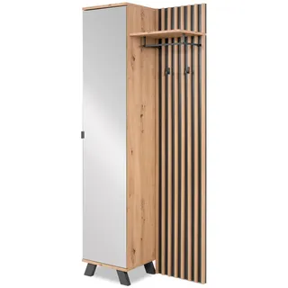 furn.design Garderobenschrank Madem 80 x 190 cm Eiche