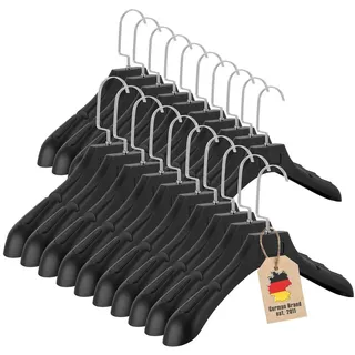 Intirilife Kleiderbügel Kunststoff Schwarz 20 St.