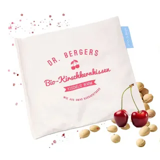 Bequemes Bio-Kirschkern, 25x25 cm - Natürliches Wärme- & Kältekissen für Bauch, Rücken, Nacken & Schulter - Kissenbezug Bio-Baumwolle