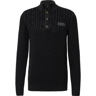 s.Oliver Strukturmix-Troyer aus Baumwolle mit Garment Dye - schwarz - L