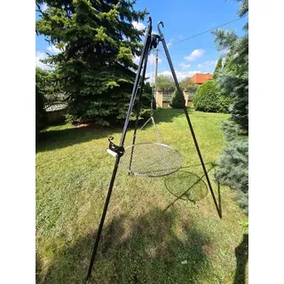 DREIBEIN SCHWENKGRILL  Grillrosts-70 cm aus Edelstahl mit Kurbel Handarbeit