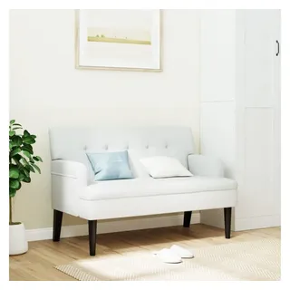 vidaXL Sitzbank mit Rückenlehne Weiß 112x65,5x75 cm Kunstleder