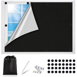 Fenster Verdunkelung, 200 x 145 cm Dachfenster Verdunkelung Sonnenschutz Verdunklungsrollo ohne Bohren für Innen Dachschräge Fenster Tragbare Reise Verdunklungsstoff für Innen Dachschräge Fenster