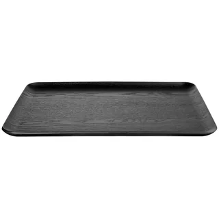 ASA SELECTION Servierplatte wood Holztablett rechteckig schwarz 36x38cm, Weidenholz, (Tablett) schwarz