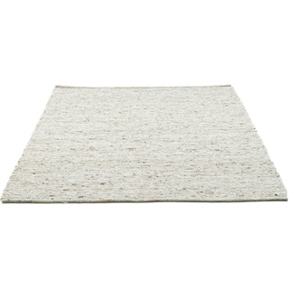 Wollteppich Alm-Glück, THEKO, rechteckig, Höhe: 12 mm, Handweb Teppich, reine Wolle, handgewebt beige|grau 70 cm x 130 cm x 12 mm