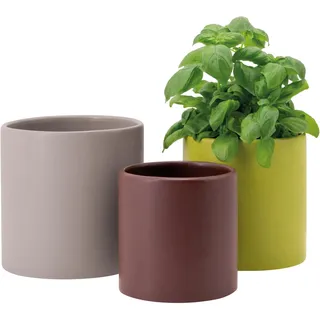 REMEMBER Pflanztöpfe, 3er-Set "Siena" - für Standard-Kräutertöpfe - Moderne Pflanzentöpfe