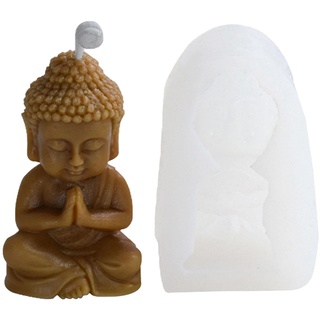 Pomurom Buddha-Silikon-Kerzenform,Buddha Fondant Silikonform - 3D-Buddha-Fondant-Silikonform mit chinesischen Elementen für selbstgemachte Duftkerzen