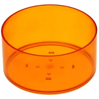 runde Kunststoff Teelichthüllen 37x19mm - Kerzengießen klassische Rundform, Farbe:Orange, Anzahl:50 Stück