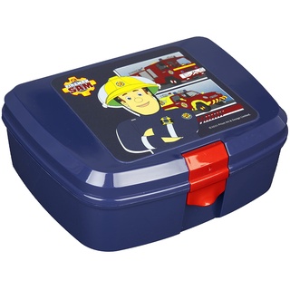 Scooli Brotdose für Kinder mit herausnehmbaren Einsatz - Feuerwehrmann Sam - Kindergarten Brotdose - Sandwichbox Schule - Brotzeitdose aus Kunststoff BPA frei - Sandwichbox - Lunchbox - Vesperbox