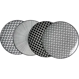 Ritzenhoff & Breker Frühstücksteller Takeo 22 cm grau 4er Set
