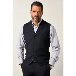 JP1880 Steppweste Tweed-Weste FLEXNAMIC® Woll-Qualität Strickrücken blau|schwarz 7XL
