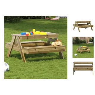 vidaXL Gartentisch Picknicktisch für Kinder 88x97x52 cm Imprägniertes Kiefernholz braun