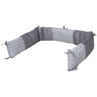 Roba Nestchen, Grau, Textil, Animalprint, Füllung: Polyester, 170x4 cm, Schlafen, Babybett-Ausstattung, Babynestchen, Kuschelnest für Babys
