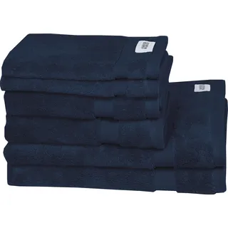 Handtuch Set SCHÖNER WOHNEN-KOLLEKTION "Cuddly" Handtücher (Packung) Gr. (6 St.), blau (marine) Handtuch-Sets schnell trocknende Airtouch-Qualität