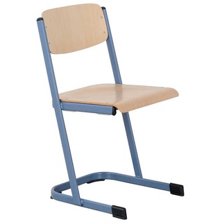 Schülerstuhl mit U-Fuß mit offenem Sitzträger Größe 5 - Weiß