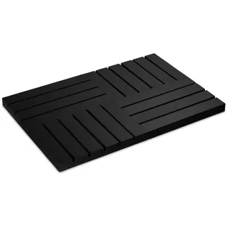 Relaxdays Bambus Badematte 61 x 40 cm Schwarz