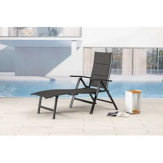 Mandalika Nox Padded Sonnenliege 120 x 60 x 22 cm Grau