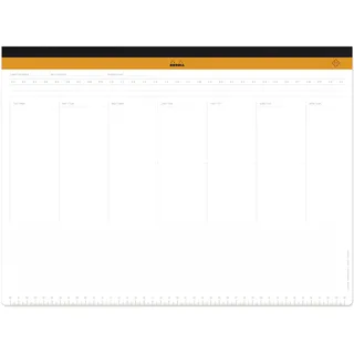 Rhodia Schreibunterlage mit Wochenkalender A3+ 60 Blatt Weiß Orange
