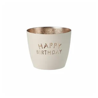 Giftcompany Windlicht Madras Eisen Weiß/Gold