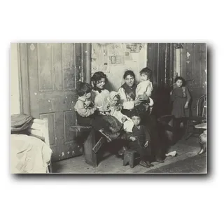 Kunstdruck „Italian Family, Chicago“ von Lewis Wickes Hine – 20×30 cm – ungerahmt - Bunt