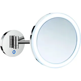 Smedbo Schminkspiegel, Chrom, Metall, Glas, rund, 20x12.7x39 cm, Spiegel, Schminkspiegel