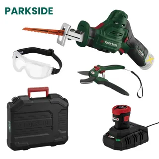 PARKSIDE 12V Akku Ast Säge , Astschere inkl. Akku & Ladegerät + Schutzbrille