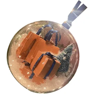 Set Mit 5 Mini-weihnachtsdeko-verpackungen Aus Pvc, 15 Cm, Bunte Schleifen, Lustiger Baumschmuck, Weihnachts- Und Halloween-partydekoration, Stil 5