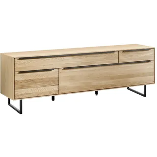 Set One by Musterring Set One TV-Lowboard Jackson 210,00x65,00x45,00 Braun/Eiche Metall