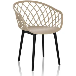 HJH Office Schalenstuhl Begio Kunststoff beige